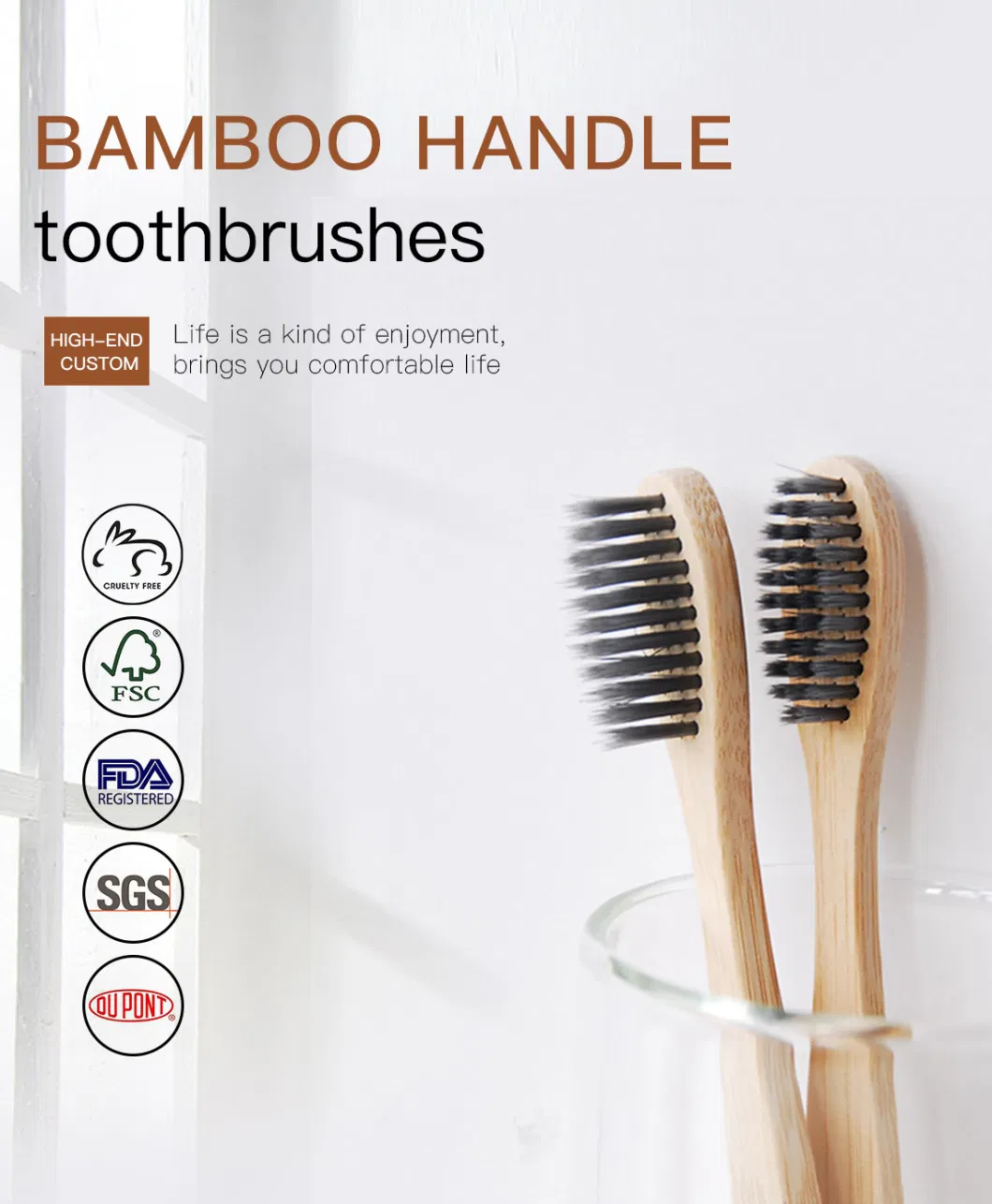 Carry Travel Mini Bamboo Toothbrush