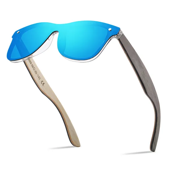Hot Selling Wooden Sun Glasses Designer Custom Polarized Mirror Bamboo Wood Sunglasses for Unisex