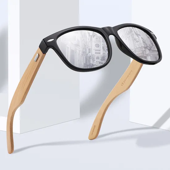 Arms Vintage Polarized Bamboo Wood Glasses Unisex Wood & Bamboo Sunglasses for Women Men Perfect Gifts 