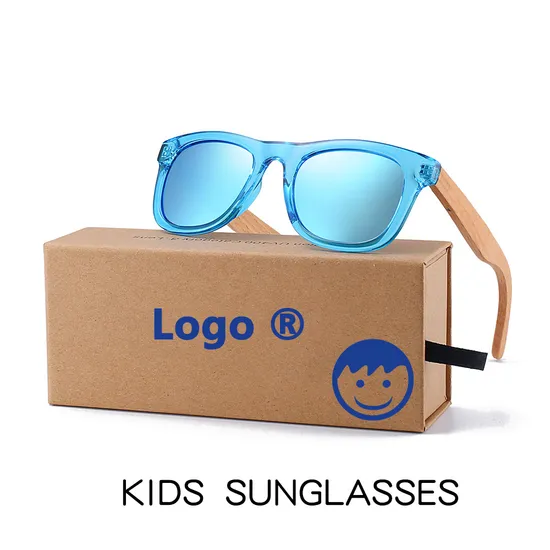 B2b Wholesale New Manufacturers Dazzling Color Lenses Children′s Bamboo Wood Polarized Sunglasses 
