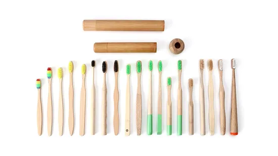 Customized Logo BPA Free Biodegradable Natural Charcoal Bamboo Toothbrush 