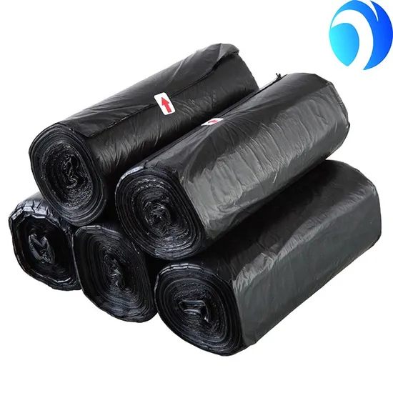 100% Customised Flat Mouth Disposable Thickened Household Daily Necessities Point Breaking Black Plastic Garbage Bag 